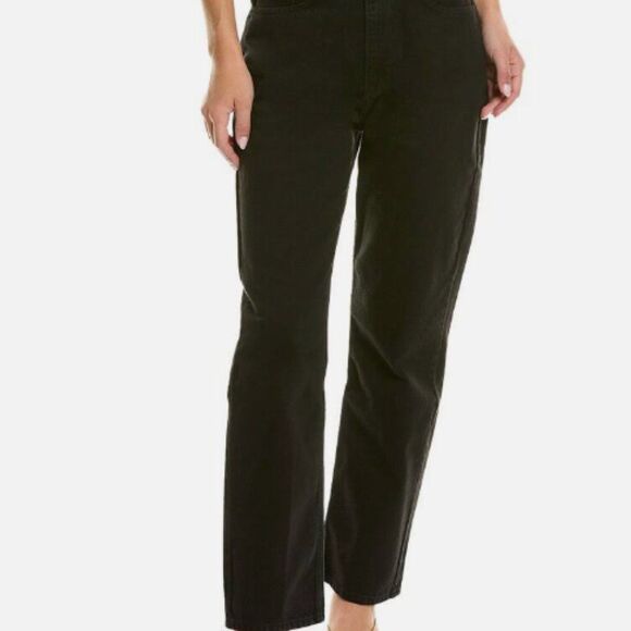 FRAME DENIM Le High & Tight Waist Cutout Straight Leg Jeans in Black Size 25 - Picture 2 of 15